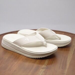Fitflop Surff Wedge Flip Flops Women's US 8 EU 39 Ivory Cream Platform Sandals